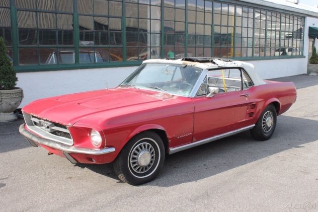 1967 Red Ford Mustang Convertible