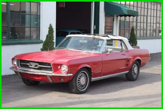 1967 Red Ford Mustang Convertible