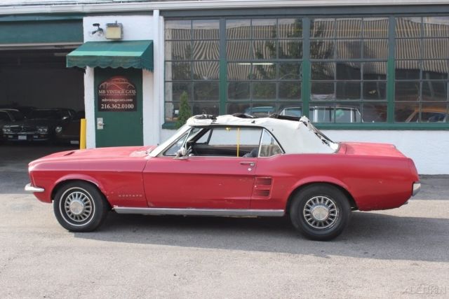 1967 Red Ford Mustang Convertible