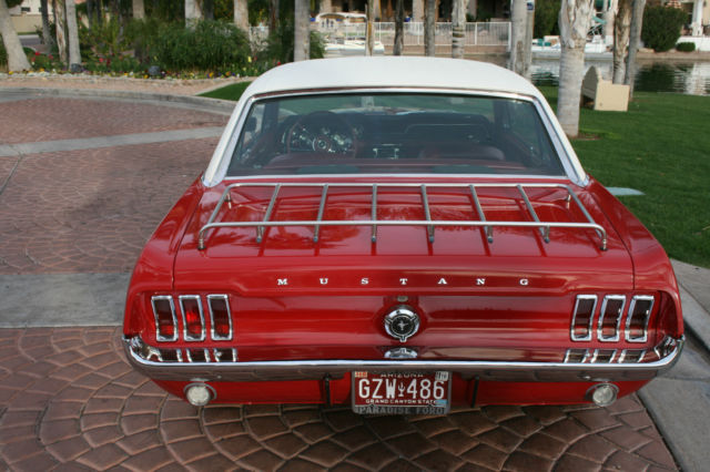 1967 Red Ford Mustang sport coupe
