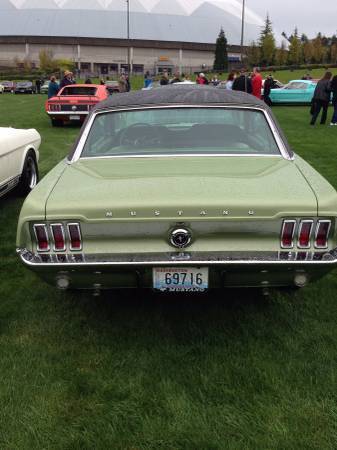 1967 Lime Gold Ford Mustang Coupe