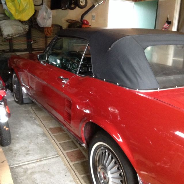 1967 Red Ford Mustang Convertible