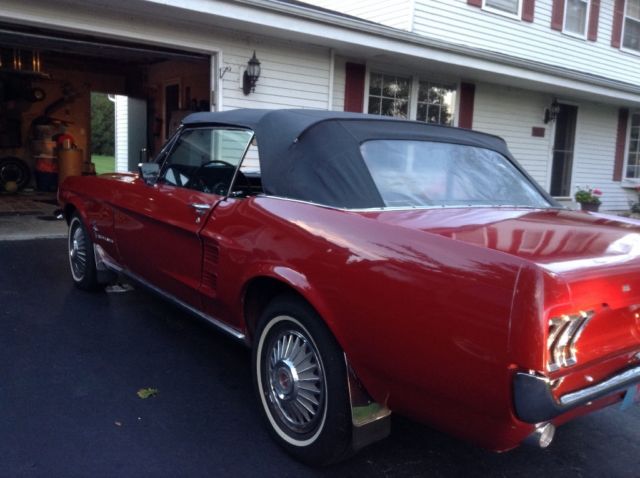 1967 Red Ford Mustang Convertible