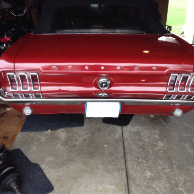 1967 Red Ford Mustang Convertible