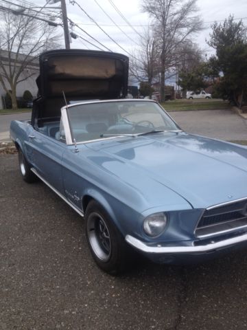 1967 Blue Ford Mustang Convertible