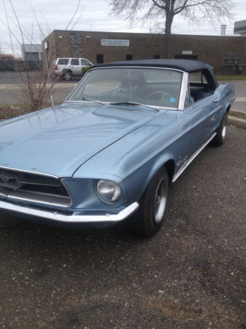 1967 Blue Ford Mustang Convertible