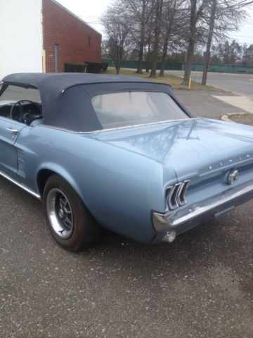1967 Blue Ford Mustang Convertible