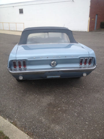 1967 Blue Ford Mustang Convertible