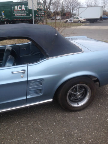 1967 Blue Ford Mustang Convertible