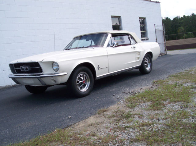 1967 White Ford Mustang Convertible