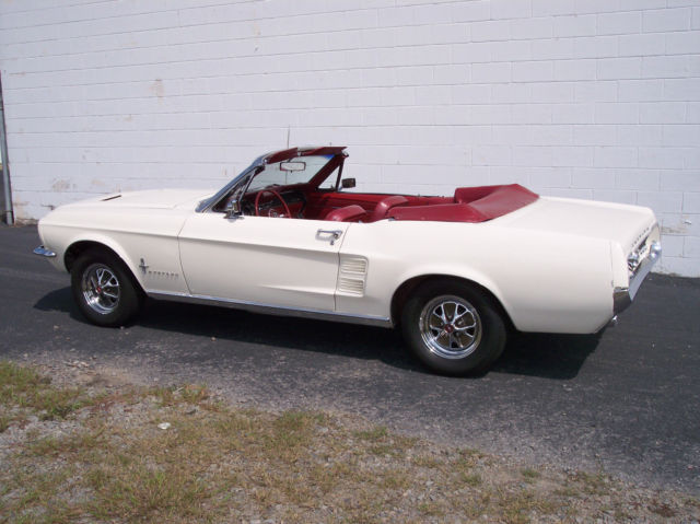 1967 White Ford Mustang Convertible