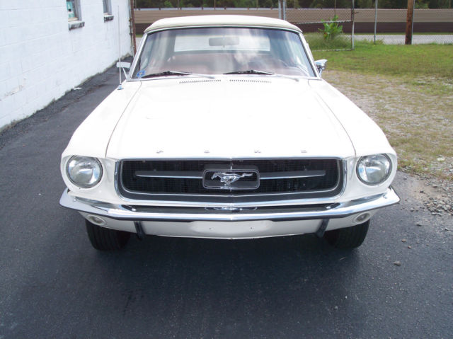 1967 White Ford Mustang Convertible