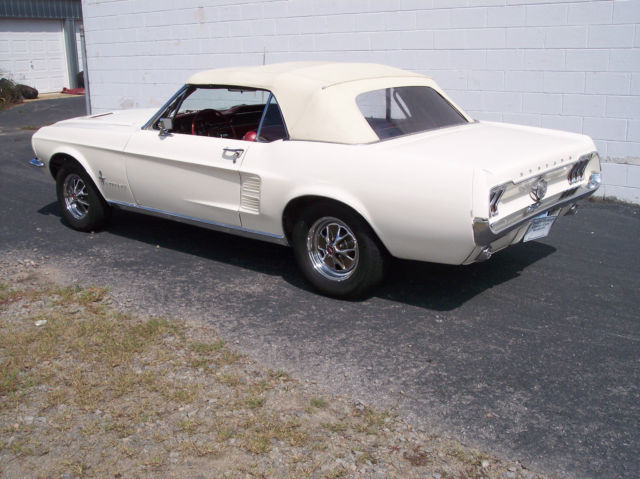1967 White Ford Mustang Convertible