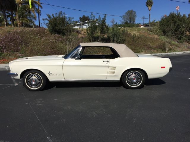 1967 White Ford Mustang Convertible