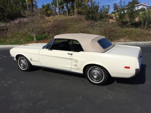1967 White Ford Mustang Convertible