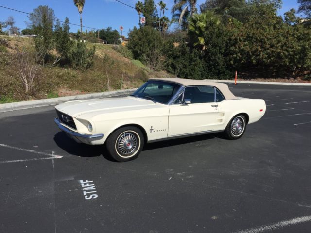 1967 White Ford Mustang Convertible