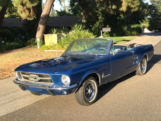 1967 Blue Ford Mustang Convertible
