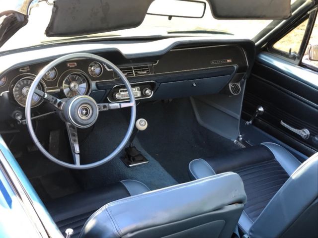 1967 Blue Ford Mustang Convertible