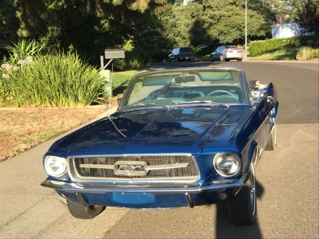 1967 Blue Ford Mustang Convertible