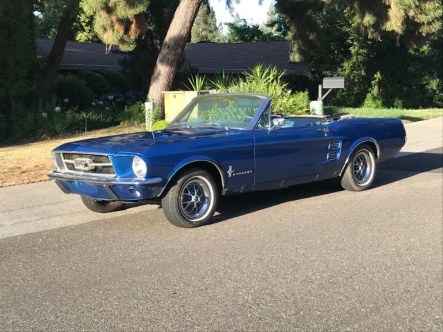 1967 Blue Ford Mustang Convertible