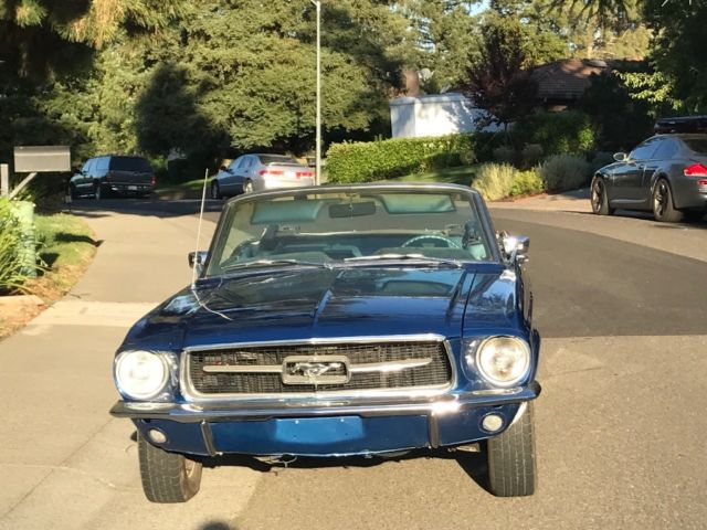 1967 Blue Ford Mustang Convertible
