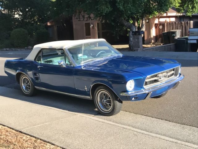 1967 Blue Ford Mustang Convertible