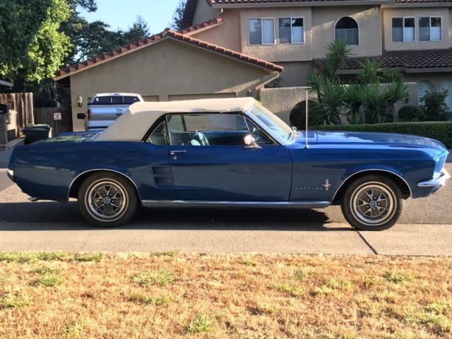 1967 Blue Ford Mustang Convertible