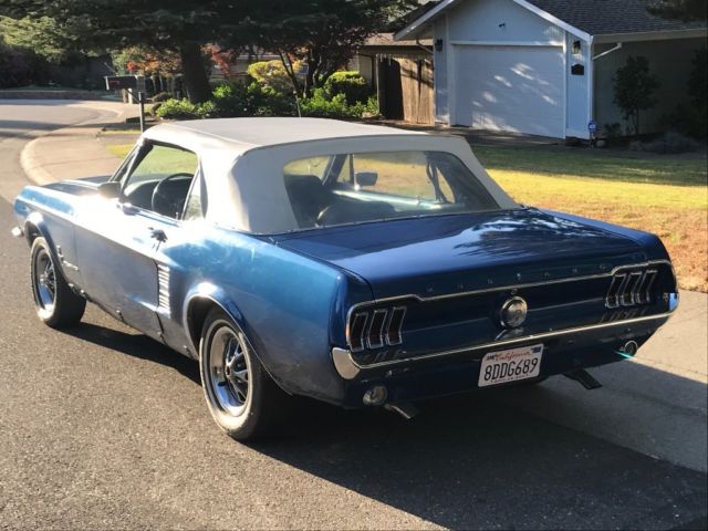 1967 Blue Ford Mustang Convertible