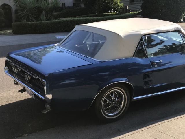 1967 Blue Ford Mustang Convertible