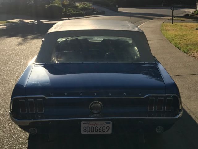 1967 Blue Ford Mustang Convertible