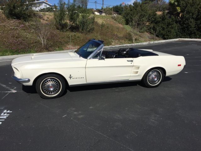 1967 White Ford Mustang Convertible