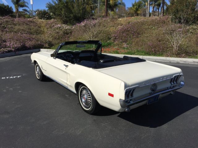 1967 White Ford Mustang Convertible