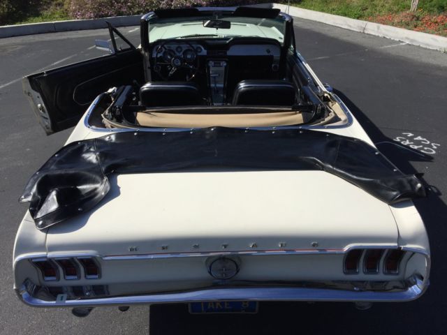 1967 White Ford Mustang Convertible