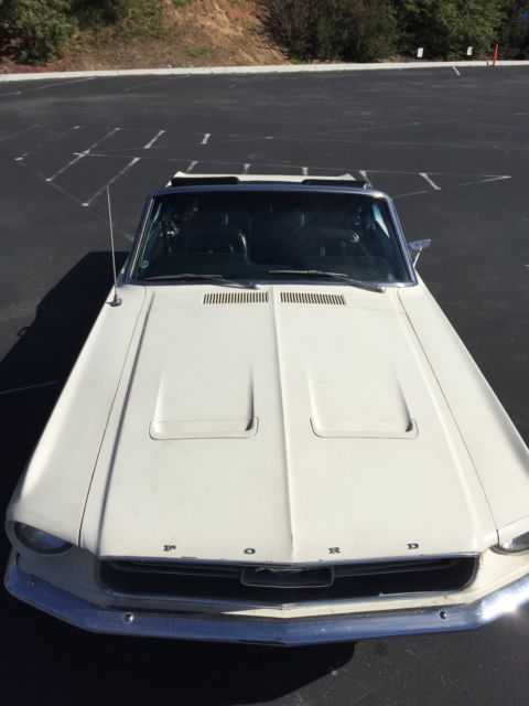 1967 White Ford Mustang Convertible