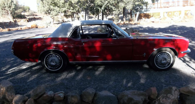 1967 Red Ford Mustang Convertible