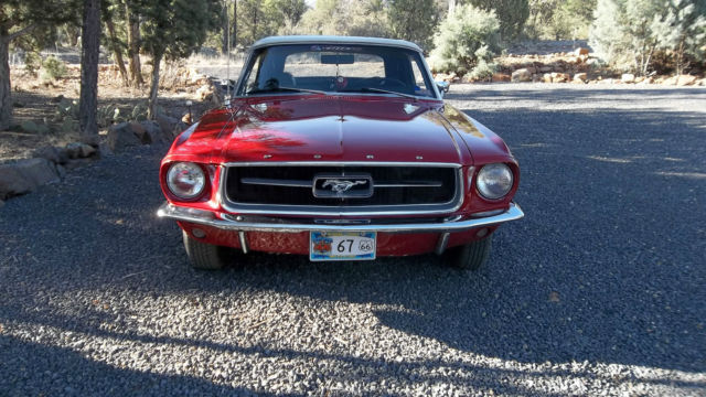 1967 Red Ford Mustang Convertible