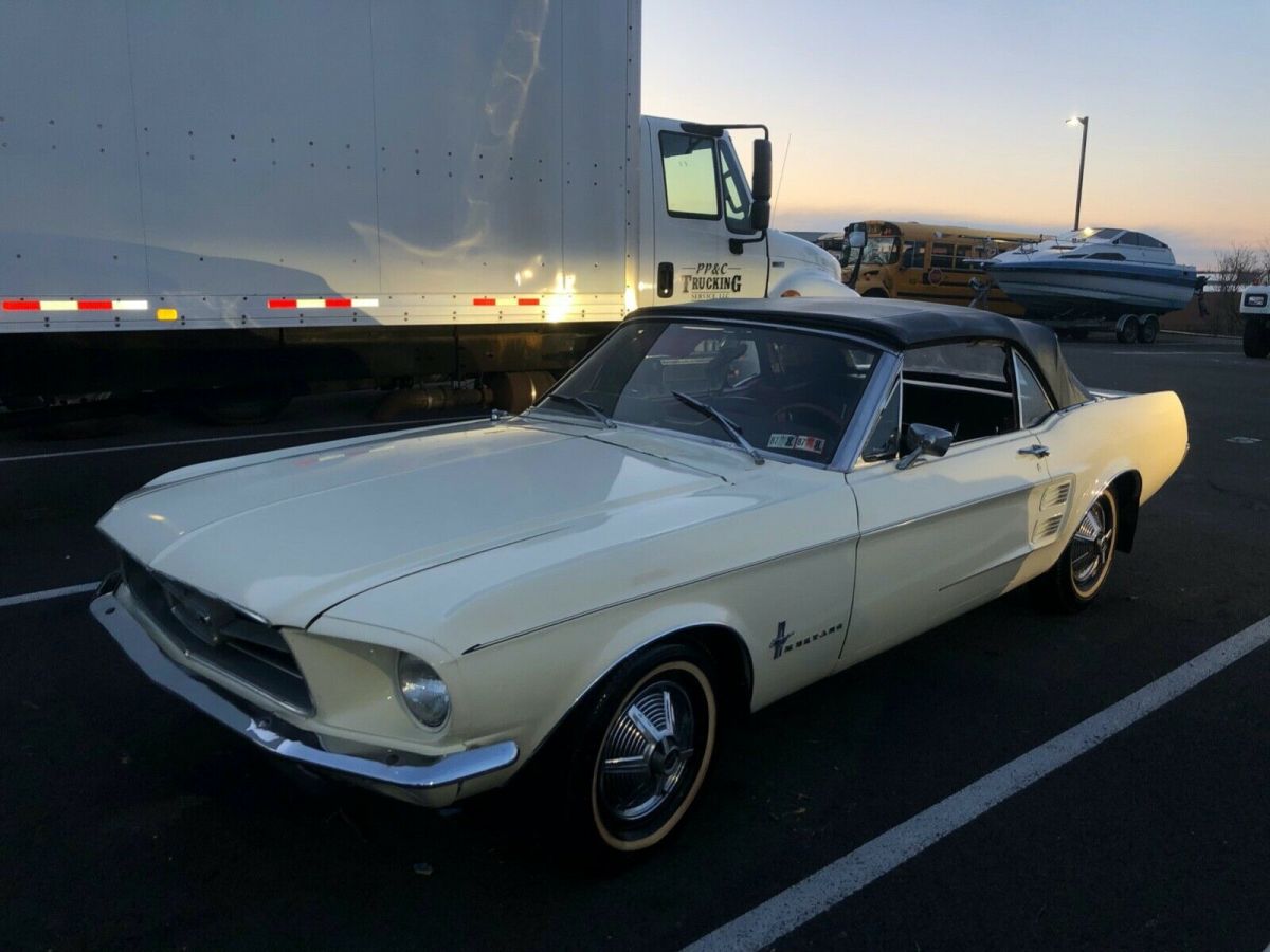 1967 White Ford Mustang Convertible