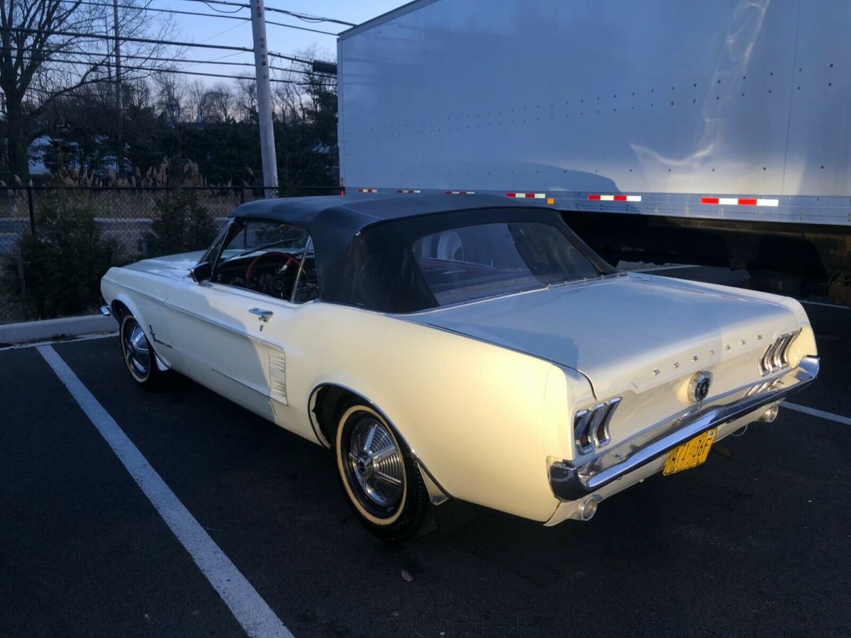 1967 White Ford Mustang Convertible