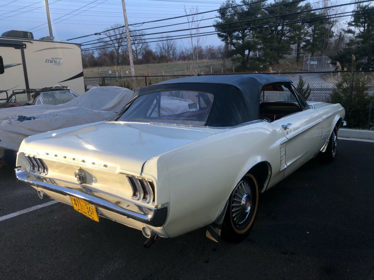 1967 White Ford Mustang Convertible