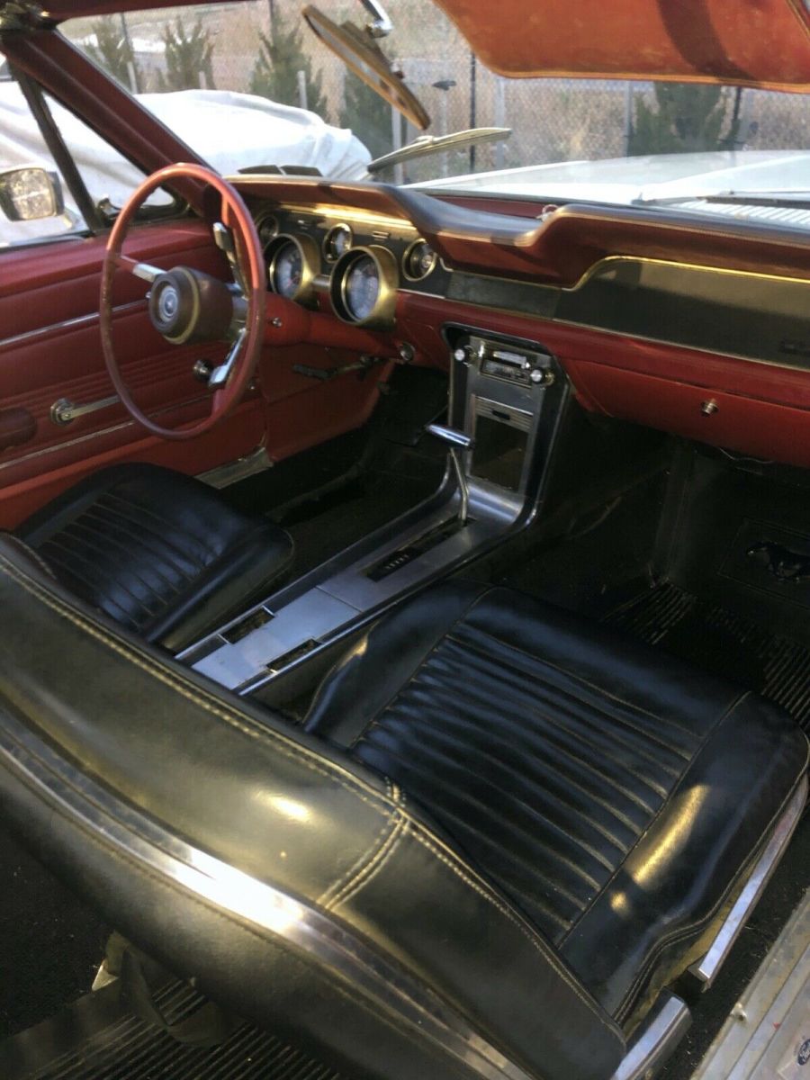 1967 White Ford Mustang Convertible