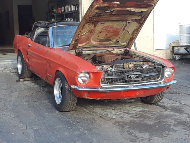 1967 ORANGE Ford Mustang CONVERTIBLE
