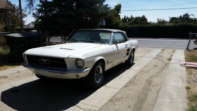 1967 White Ford Mustang Convertible