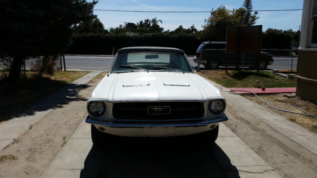 1967 White Ford Mustang Convertible