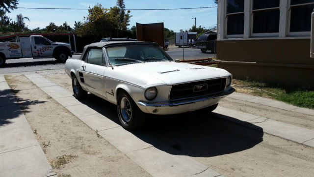 1967 White Ford Mustang Convertible