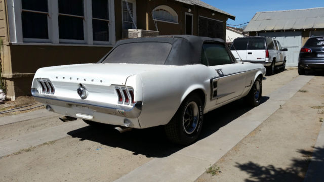 1967 White Ford Mustang Convertible