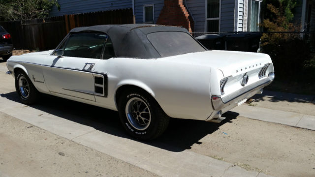 1967 White Ford Mustang Convertible