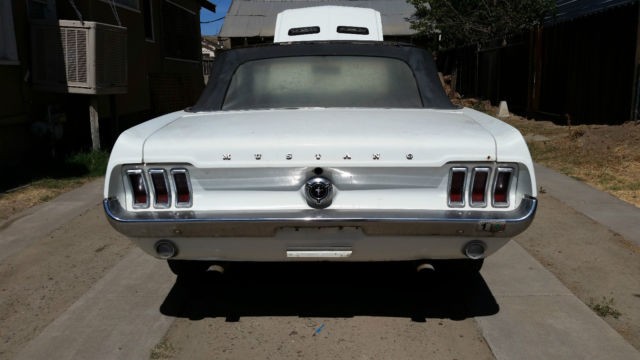1967 White Ford Mustang Convertible