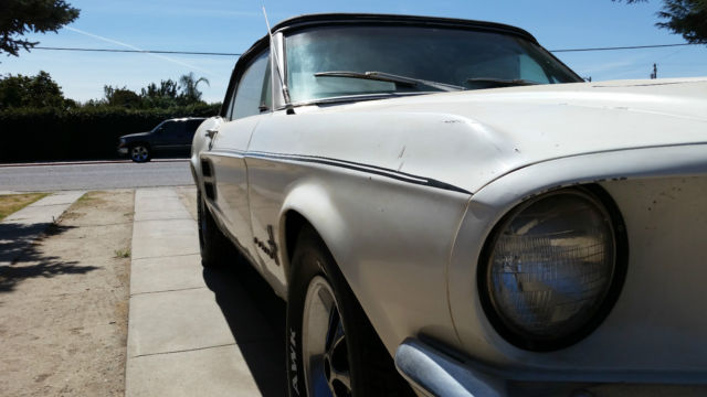 1967 White Ford Mustang Convertible