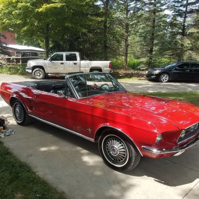 1967 Red Ford Mustang Convertible