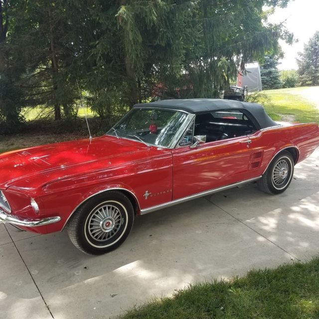 1967 Red Ford Mustang Convertible
